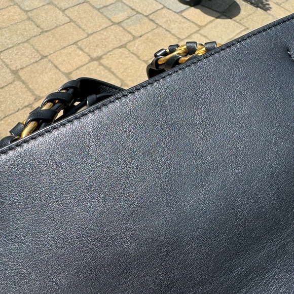 Tory Burch black braided strap work tote - Picture 9 of 10